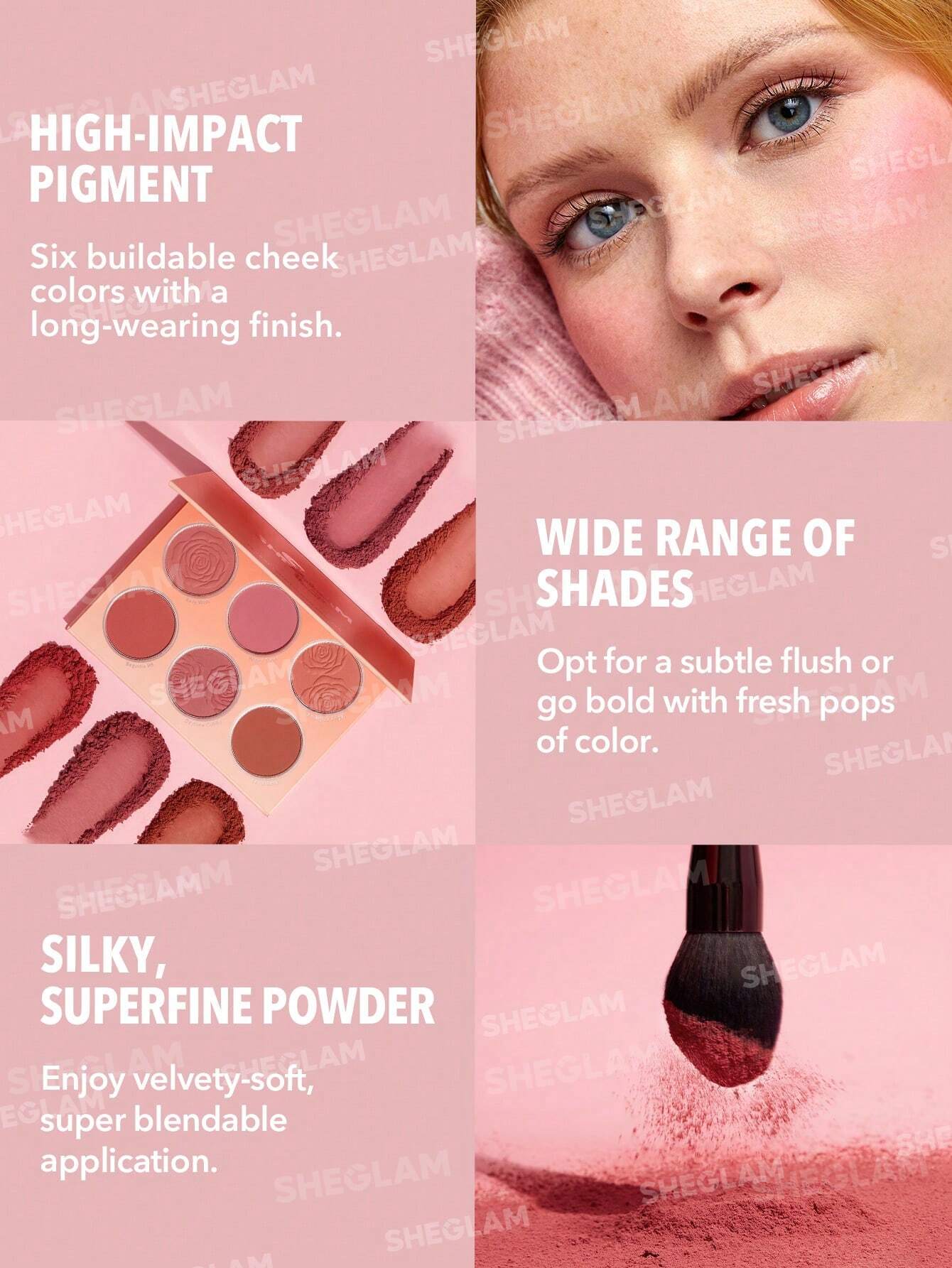 SHEGLAM Blush Palette – Net Wt. 0.63 oz / 18g - sheesha