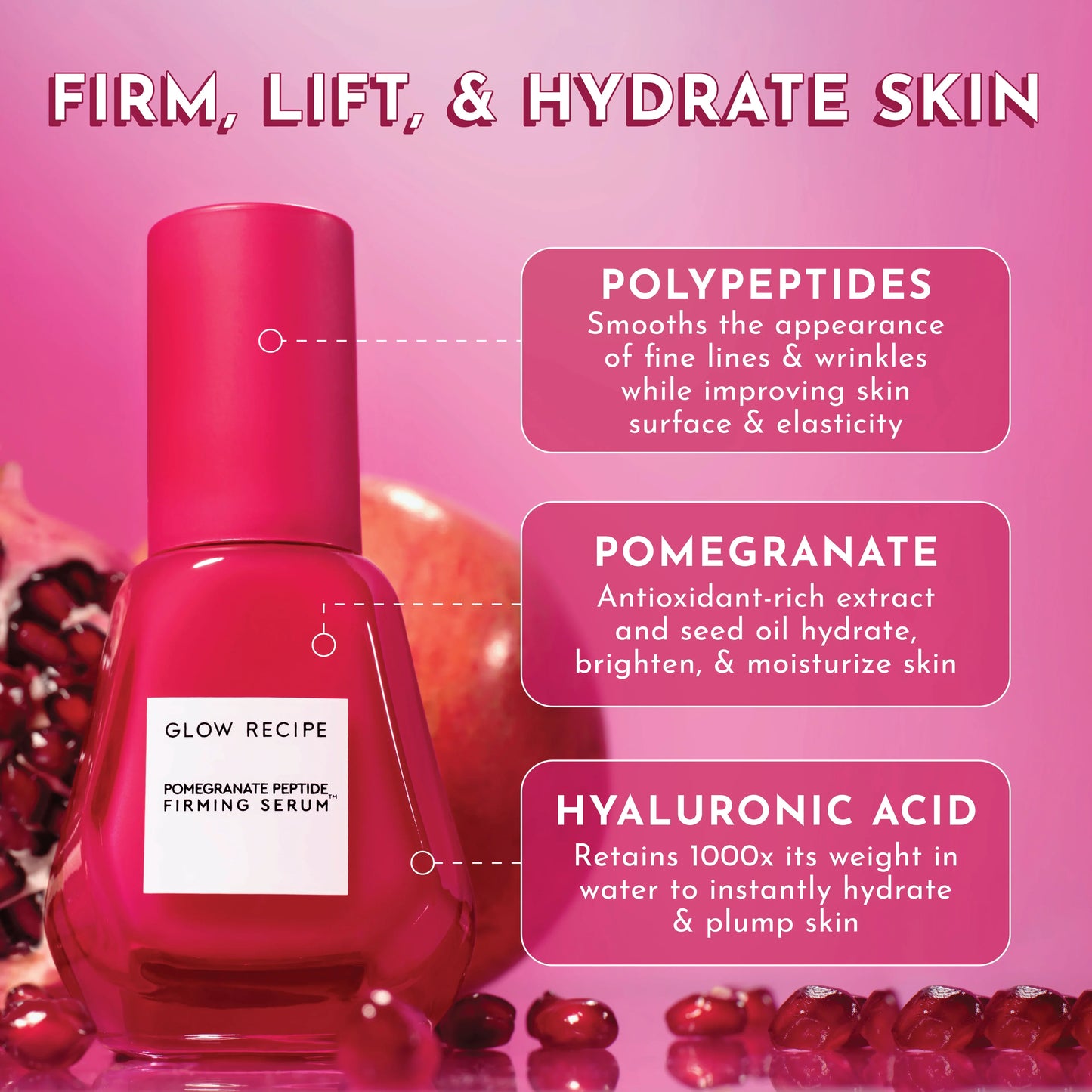 Glow Recipe Pomegranate Peptide Firming Serum 30ml - sheesha