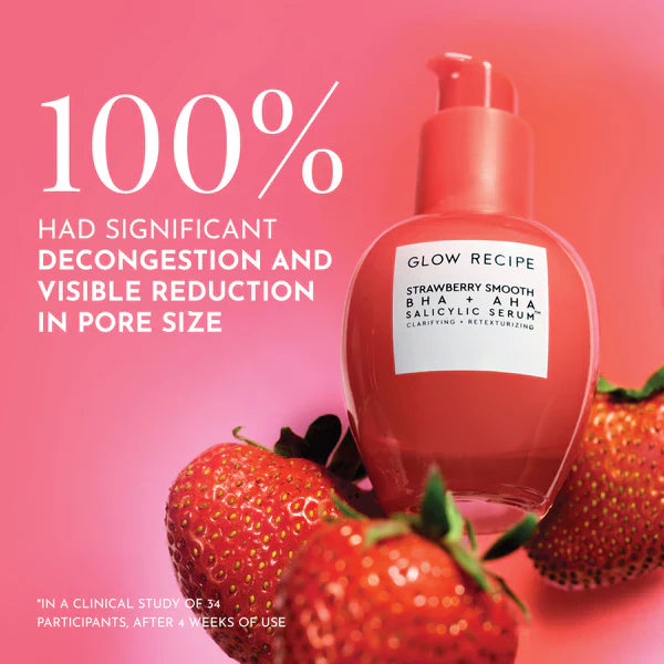 Glow Recipe Strawberry Smooth BHA + AHA Salicylic Acid Serum 30ml - sheesha