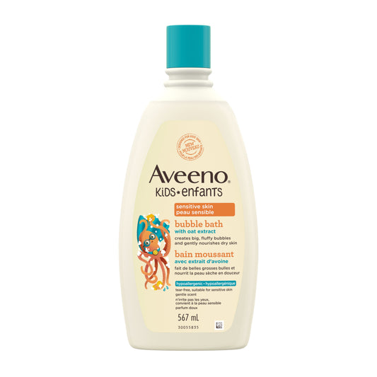 Aveeno Kids' Bubble Bath for Sensitive Skin 568ml - sheesha