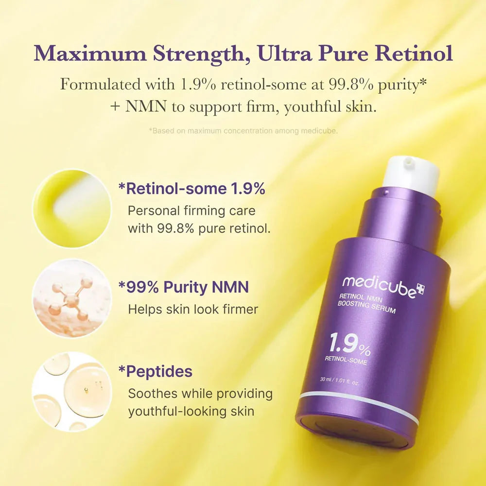 Medicube Retinol NMN Radiance Booster 1.9% Serum 30ml - sheesha
