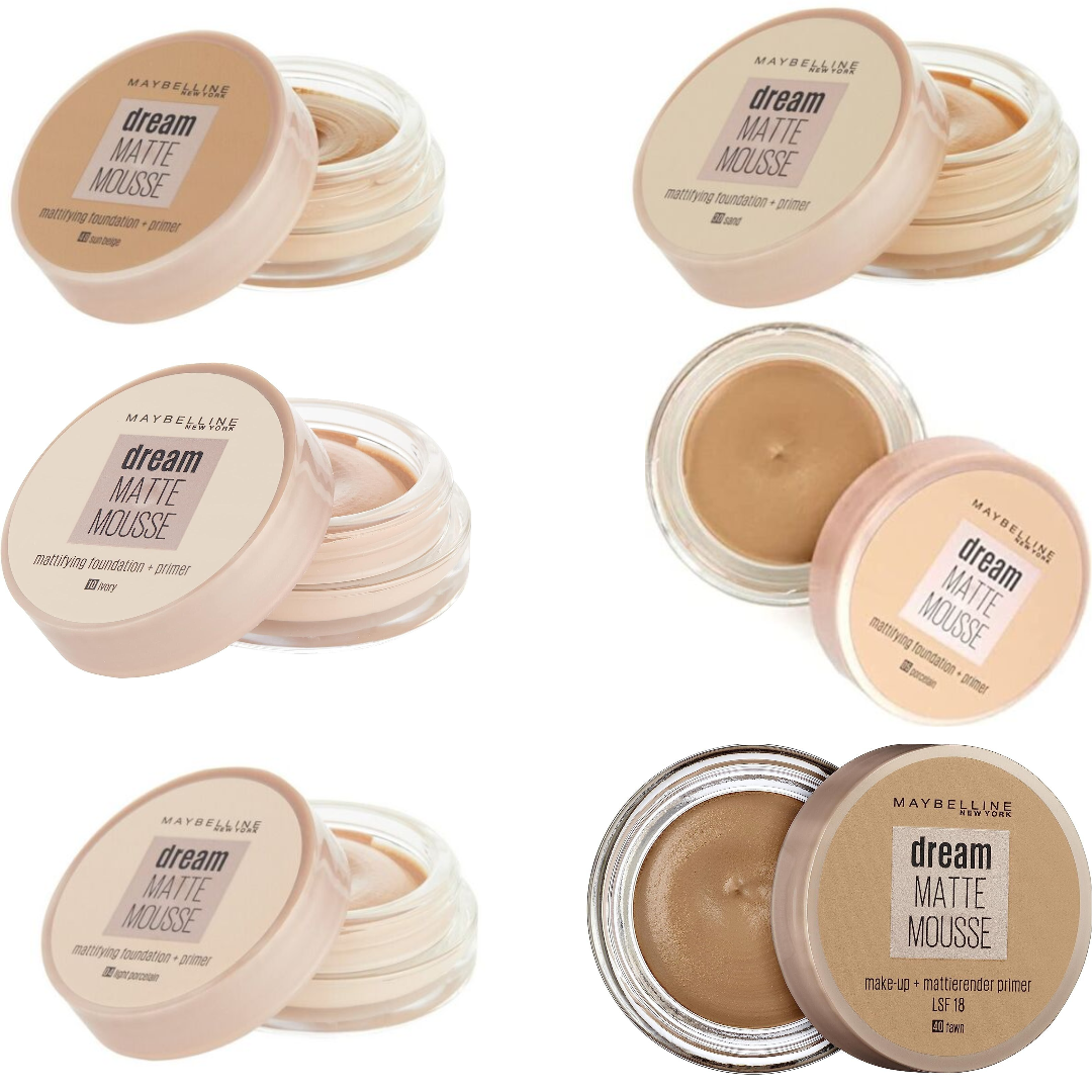 Maybelline Dream Matte Mousse Mattifying Foundation and Primer - sheesha
