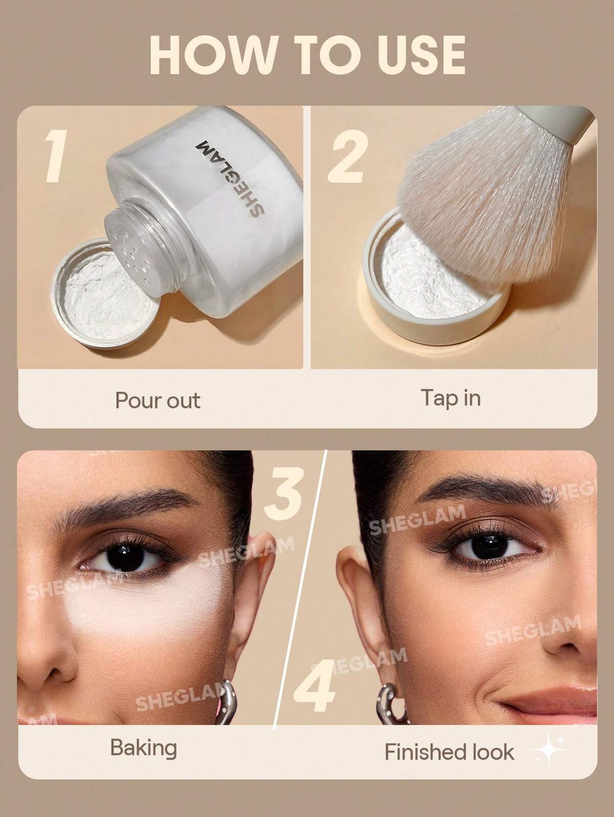 SHEGLAM Blur In A Bottle Face Loose Setting Powder - sheesha