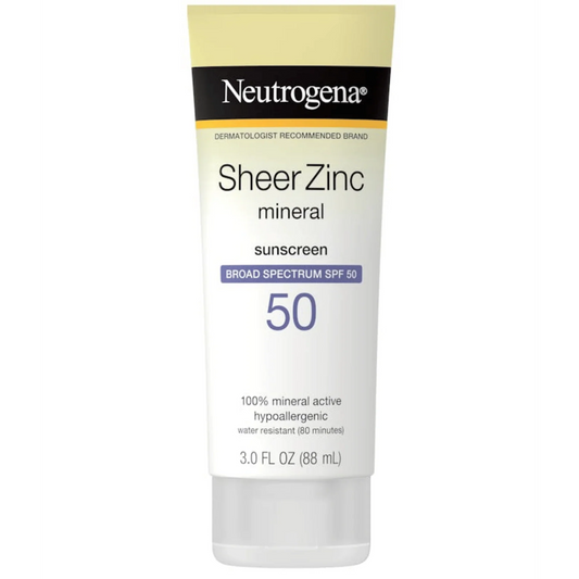 Neutrogena Sheer Zinc Mineral Sunscreen - Broad Spectrum SPF50 - sheesha