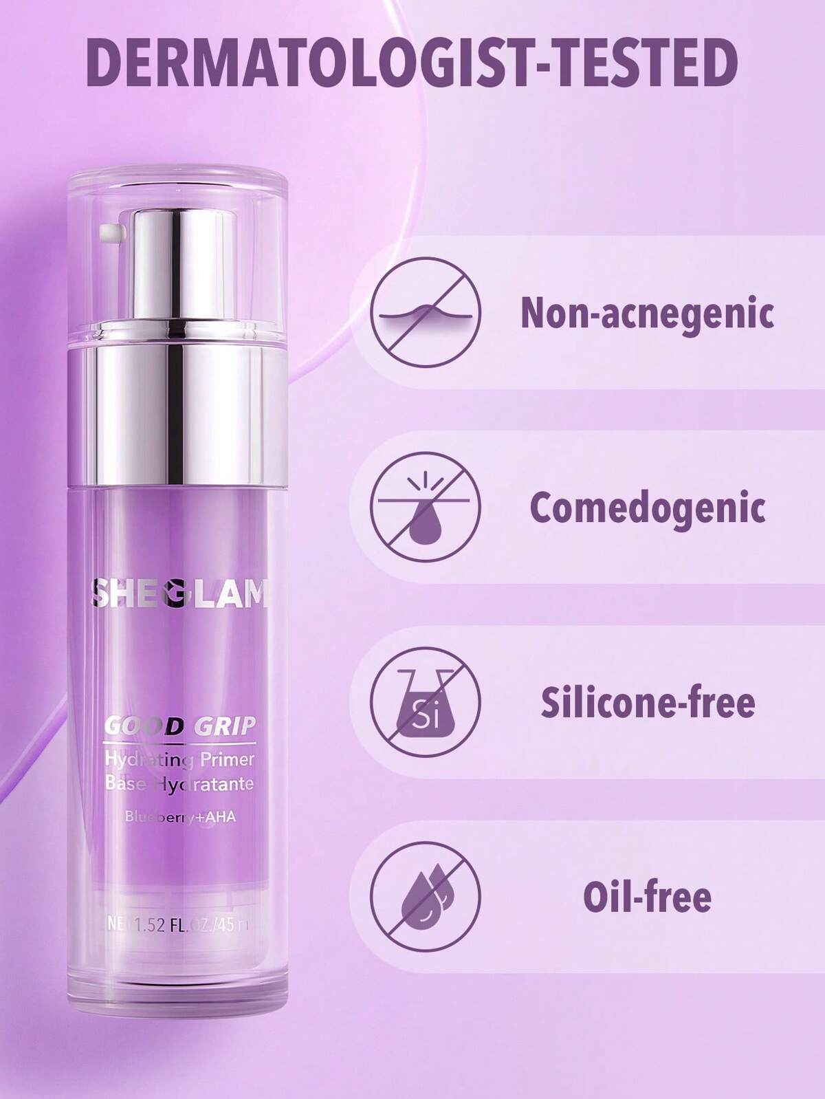 SHEGLAM Good Grip Hydrating Primer Blueberry 45Ml - sheesha