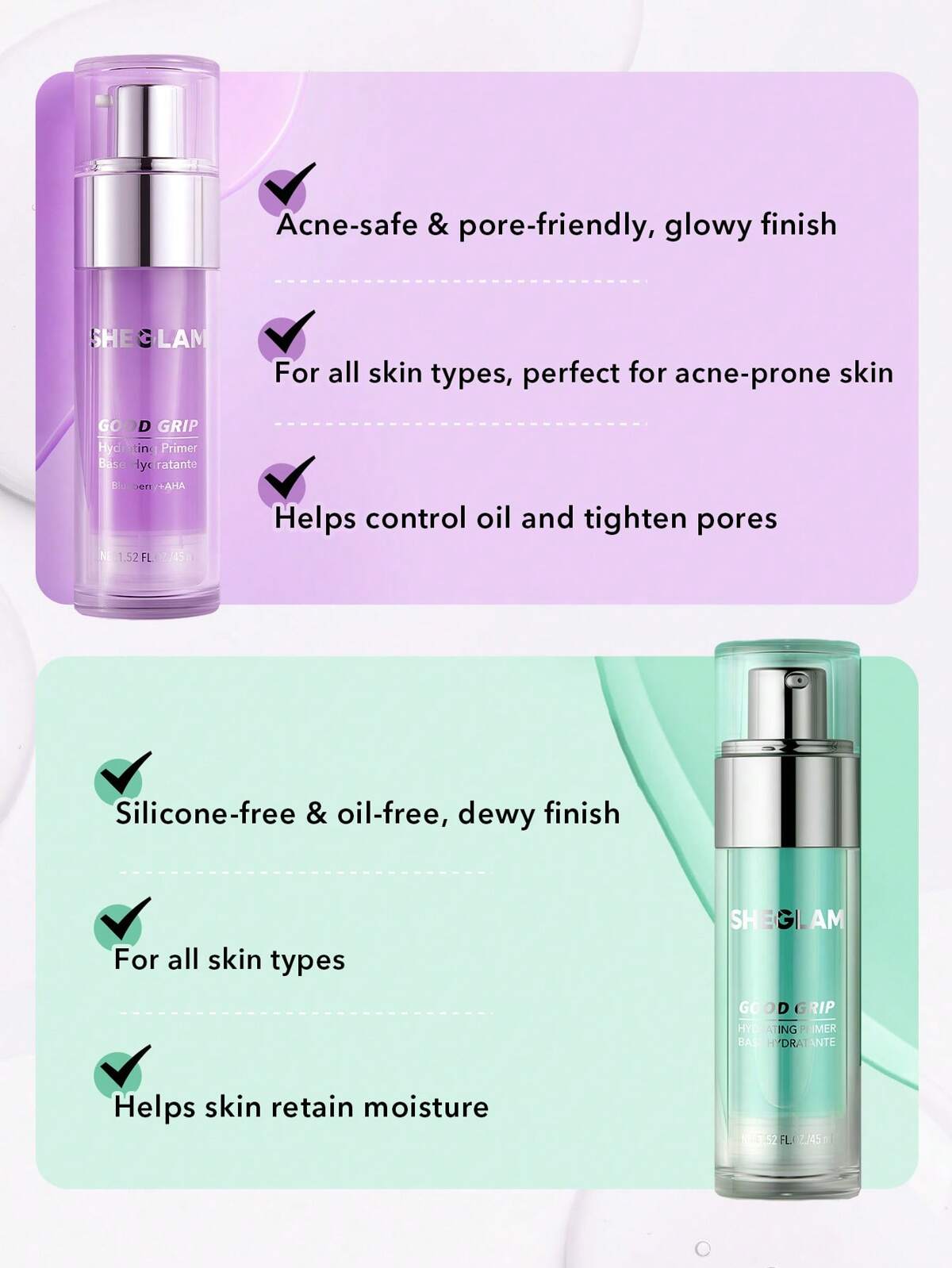 SHEGLAM Good Grip Hydrating Primer Blueberry 45Ml - sheesha