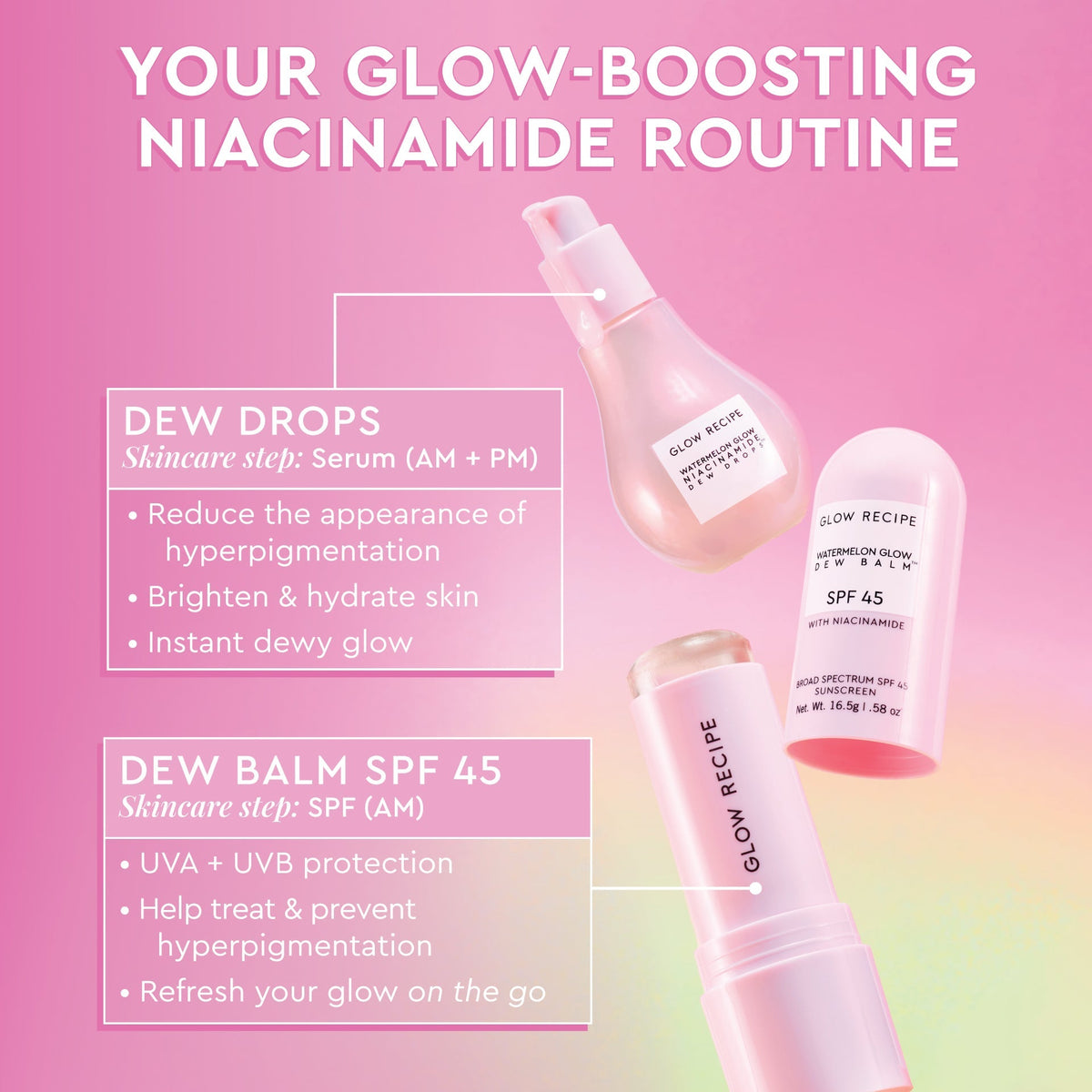 Glow Recipe Watermelon Glow Niacinamide Dew Balm Sunscreen SPF45 - sheesha